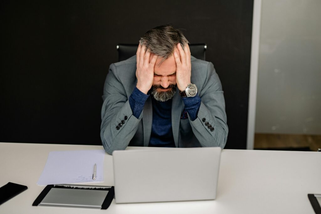 frustrated business man